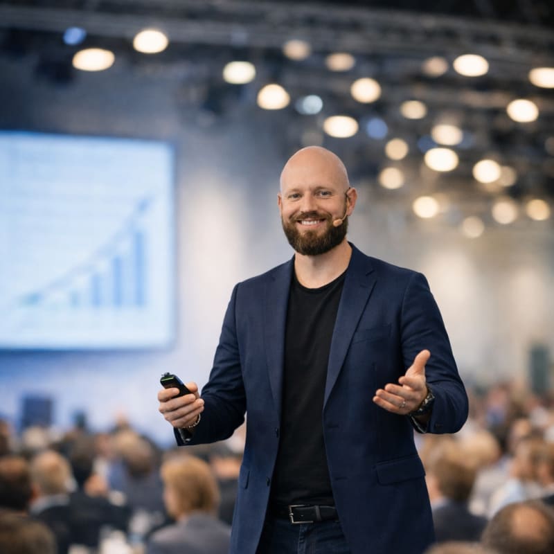 Benedict Neuner auf der Bühne